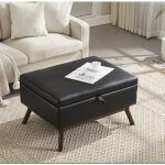 Pouf repose pieds multifonctionnel 80x59x45cm table basse carré tabouret chaussures rangement caché pour ... Pouf repose pieds multifonctionnel 80x59x45cm table basse carré tabouret chaussures rangement caché pour ...