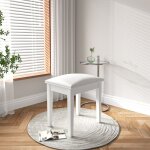 Pouf repose - pied tabouret piano moderne rembourr� salle maquillage chaise vanit� carr�e banc �ponge ...