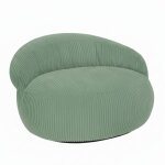 Pouf xxl d�houssable en velours c�tel� bananair 110x100 cm vert
