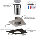 Poujoulat - kit raccord flexible + plaque de finition diamtre 180