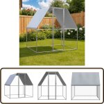 Poulailler argenté et gris 2x2x2 m acier galvanisé - poulailler - abri animal - coop poule - maison oiseau ... Poulailler argenté et gris 2x2x2 m acier galvanisé - poulailler - abri animal - coop poule - maison oiseau ...
