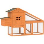 Poulailler cottage grand confort multi - quipement 179x67x115cm bois sapin pr - huil