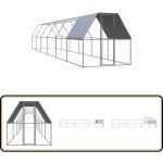 Poulailler d'extérieur 2x12x2 m acier galvanisé - poulailler extérieur - abri pour volaille - coop pour ... Poulailler d'extérieur 2x12x2 m acier galvanisé - poulailler extérieur - abri pour volaille - coop pour ...