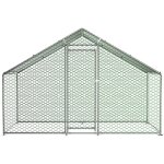 Poulailler extrieur 3x1 5x2m scuris - serrure bche pe tanche - enclos mtal lapins poules