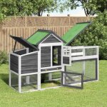 The living store - poulailler gris 186, 5x58, 5x113 cm bois massif de pin - poulailler - abri animal ... The living store - poulailler gris 186, 5x58, 5x113 cm bois massif de pin - poulailler - abri animal ...