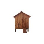Poulailler en pin massif et tuiles bois, sur socle, isol, 84 x 124 x h 145cm, 1  2 poules