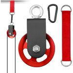 Poulie muscu 90 mm ? 300 kg ? support u / mousquetons / sangles ? diy gym