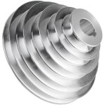 Poulie pagoda 5 niveaux en aluminium, al�sage 24 mm, diam�tre 54 - 150 mm, pour courroie type a