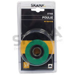 Poulie de traction en r�sine � gorge plate sur roulement. adaptable sur tondeuses autoport�es castelgarden, ...