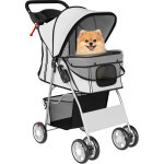 Poussette buggy pliable animaux - pawhut - porte - gobelet panier de rangement inclus roues avec frein ...