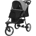 Poussette jogger pliable en gris pour animal de compagnie chien chat petit moyen capacit� de 22 kg 3 ...