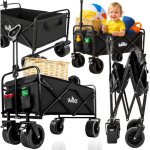 Poussette de plage pliable, 100 kg, id�ale pour les vacances.