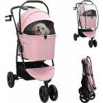 Poussette pliante pour animaux r�glable rose 78 x 54 x 101 cm vidaxl