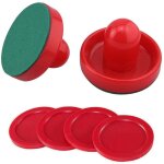 Poussoirs hockey sur air accessoires de remplacement pour table de jeu lot de palets gardien et maillets ...