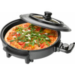 Clatronic - pp 3402 casserole à pizza électrique spéciale, couvercle en verre, diamètre 36 cm 1500w noir ... Clatronic - pp 3402 casserole à pizza électrique spéciale, couvercle en verre, diamètre 36 cm 1500w noir ...