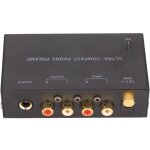 Pp400 pr�ampli pour platine vinyle phono, mini amplificateur de tourne - disque � entr�e rca st�r�o audio ...
