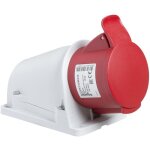 Pratika - socle de prise inclin - 32 a 3p + n + t - 380 - 415 v ca - en saillie - ip44