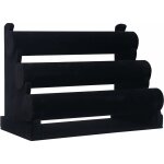 Prsentoir  bijoux porte - bracelet amovible  3 niveaux en velours noir pour prsenter des bracelets ...