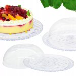 Pr�sentoir � g�teaux avec couvercle 34 cm pour g�teaux, biscuits, fruits, plateau avec couvercle et couvercle ...