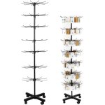 Pr�sentoir rotatif � 7 niveaux avec crochets, id�al pour bijoux, cha�nes, �charpes et cartes postales ...