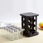 Fei yu - prsentoir rotatif  pices en inox black, carrousel  pices pour 12 pots  pices, tagre ...