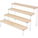 Pr�sentoir de table 4 �tages support bois � cupcake stand de parfum, escalier marches acrylique display ...