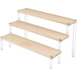 Prsentoir de table en acrylique, 3 tages support bois  cupcake stand de parfum, escalier marches display ...