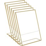 Pr�sentoirs de table inclin�s a5, cadre photo dor� a5, pr�sentoir publicitaire en acrylique, support ...