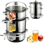 Presse - agrumes 8 l en acier inoxydable avec couvercle en verre, passe au lave - vaisselle, pour toutes ...