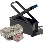 Presse � briquettes manuel en acier pour blocs de papier compacteur noir 32x14x13cm