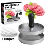 Presse � hamburger en fonte d'aluminium pour de d�licieux hamburgers, ustensiles de barbecue, hamburgers ...