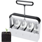 Presse - mottes manuel pour semis professionnel - 4 mottes carr� de 5x5 cm - outil de jardinage inoxydable ...