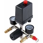 Pressostat de compresseur d'air g1 / 4  avec double sorties et r�gulateur de jauges de soupape de s�curit� ...