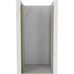 Mexen - pretoria porte de douche battante 80 cm, transparent, dor� - 852 - 080 - 000 - 50 - 00
