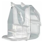 Pretty 4522 mangeoire en plastique transparent avec support pour canaris, petits oiseaux et oiseaux exotiques. ...