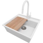 Primagran - evier d'angle en granit 56x53cm, lavabo cuisine 1 bac + kit de vidage + accessoire, Évier ... Primagran - evier d'angle en granit 56x53cm, lavabo cuisine 1 bac + kit de vidage + accessoire, Évier ...