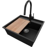 Primagran - evier d'angle en granit 56x53cm, lavabo cuisine 1 bac + kit de vidage + accessoire, Évier ... Primagran - evier d'angle en granit 56x53cm, lavabo cuisine 1 bac + kit de vidage + accessoire, Évier ...