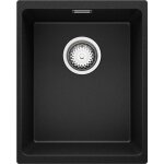 Primagran - evier cuisine en granit 36x47cm, lavabo 1 bac + kit de vidage, vier  encastrer au meuble ...