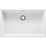 Primagran - evier cuisine en granit 76x47cm, lavabo 1 bac + kit de vidage, vier  encastrer au meuble ...