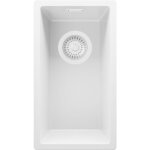 Primagran - evier cuisine en granit 26x47cm, lavabo 1 bac + kit de vidage, �vier � encastrer au meuble ...