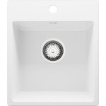 Primagran - evier cuisine en granit 38x44cm, lavabo 1 bac + kit de vidage, vier  encastrer au meuble ...
