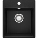 Primagran - evier cuisine en granit 38x44cm, lavabo 1 bac + kit de vidage, Évier à encastrer au meuble ... Primagran - evier cuisine en granit 38x44cm, lavabo 1 bac + kit de vidage, Évier à encastrer au meuble ...