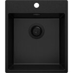 Primagran - evier cuisine en granit 43x50cm, lavabo 1 bac + kit de vidage, Évier à encastrer au meuble ... Primagran - evier cuisine en granit 43x50cm, lavabo 1 bac + kit de vidage, Évier à encastrer au meuble ...