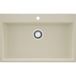 Primagran evier cuisine en granit 78x50cm, lavabo 1 bac + kit de vidage, �vier � encastrer au meuble ...