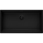 Primagran - evier sous plan 86x47cm, evier en granit 1 bac + kit de vidage + gouttoir enroulable, vier ...