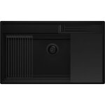 Primagran evier cuisine en granit 88x53cm, lavabo 1 bac + kit de vidage + accessoires, vier  encastrer ...