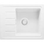 Primagran - evier cuisine en granit 55x44cm, lavabo 1 bac + kit de vidage, vier  encastrer au meuble ...