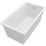 Primagran - evier sous plan 26x47cm, evier en granit 1 bac + kit de vidage, �vier au meuble 30cm - london, ...