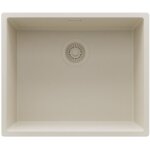 Primagran evier sous plan 56x47cm, evier en granit 1 bac + kit de vidage, vier au meuble 60cm - london, ...