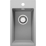 Primagran - evier cuisine en granit 28x50cm, lavabo 1 bac + kit de vidage, vier  encastrer au meuble ...